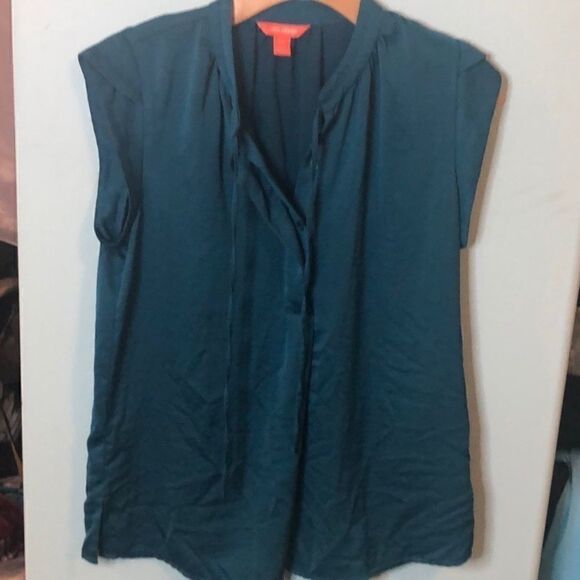 Joe Fresh Turquoise Short Sleeves Blouse - Picture 1 of 4